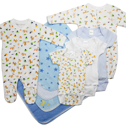 Newborn Baby Boy 9 Pc Layette Baby Shower Gift Set LS_0023