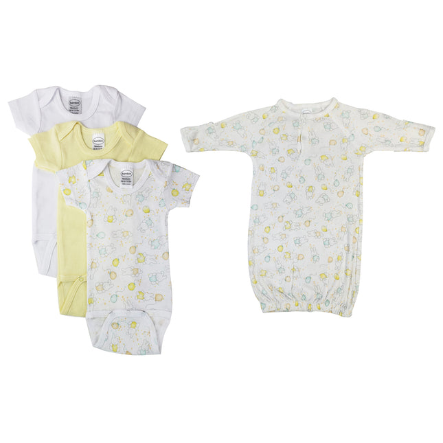 Unisex Baby 4 Pc Layette Sets NC_0439