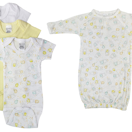 Unisex Baby 4 Pc Layette Sets NC_0439