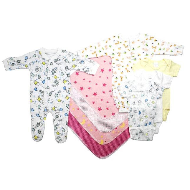 Newborn Baby Girls 9 Pc Layette Baby Shower Gift Set LS_0035