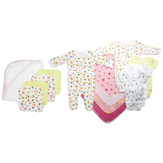 Newborn Baby Girls 14 Pc Layette Baby Shower Gift Set LS_0037