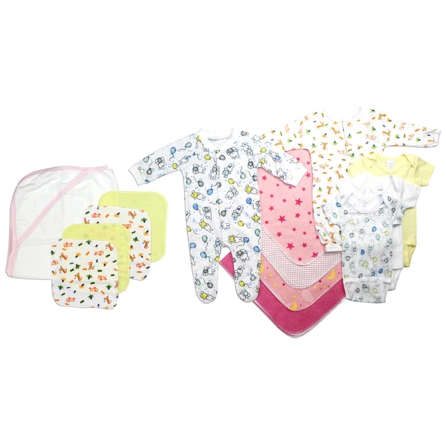 Newborn Baby Girls 14 Pc Layette Baby Shower Gift Set LS_0038