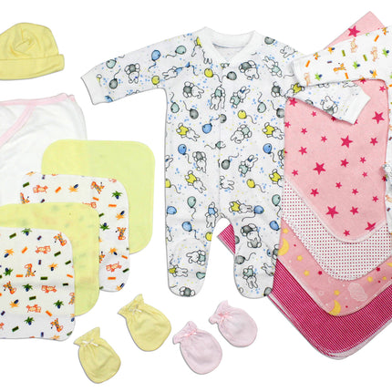 Newborn Baby Girls 21 Pc Layette Baby Shower Gift Set LS_0040