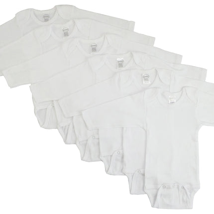 Long Sleeve White Onezie 6 Pack 009_009