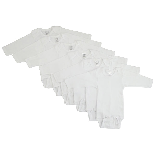 Long Sleeve White Onezie 6 Pack 009_009