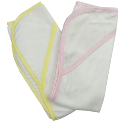 Infant Hooded Bath Towel (Pack of 2) 021B-Pink-021B-Yellow