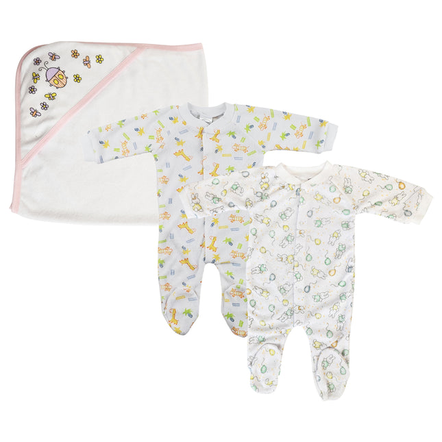 Girl Closed-toe Sleep & Play (Pack of 3 ) NC_0724