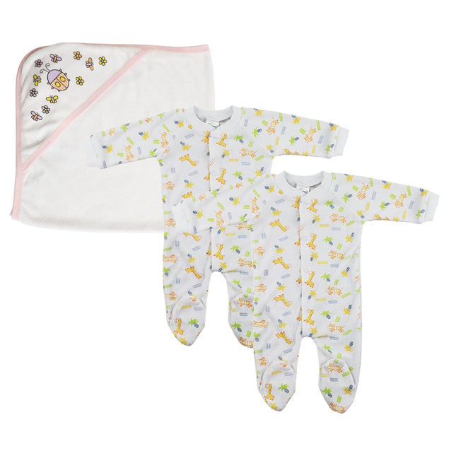Girl Closed-toe Sleep & Play (Pack of 3 ) NC_0725
