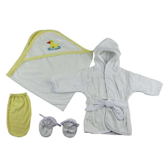Infant Robe, Hooded Towel and Washcloth Mitt - 3 pc Set  CS_0003
