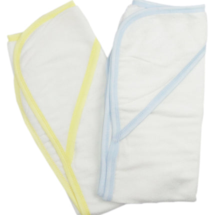 Infant Hooded Bath Towel (Pack of 2) 021-Blue-021-Yellow