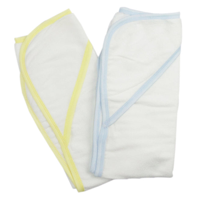 Infant Hooded Bath Towel (Pack of 2) 021-Blue-021-Yellow