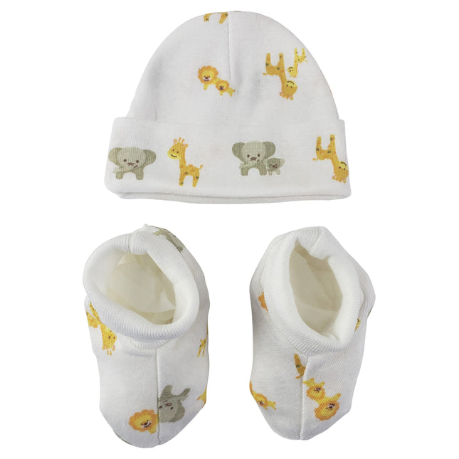 Baby Boy, Baby Girl, Unisex Infant Caps, Booties - 2 pc Set  NC_0250