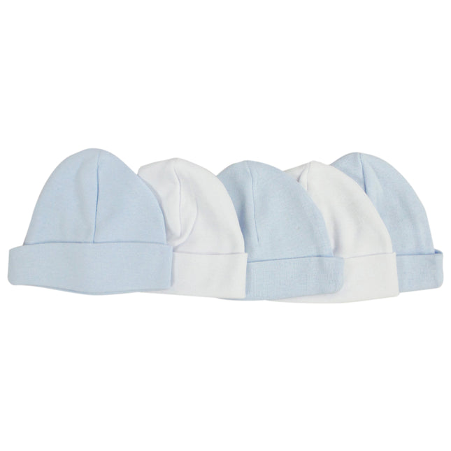 Blue & White Baby Caps (Pack of 5) 031-BLUE-3-W-2
