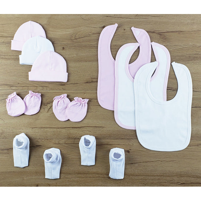 10 pc Set of Bibs, Caps, Booties LS_0641