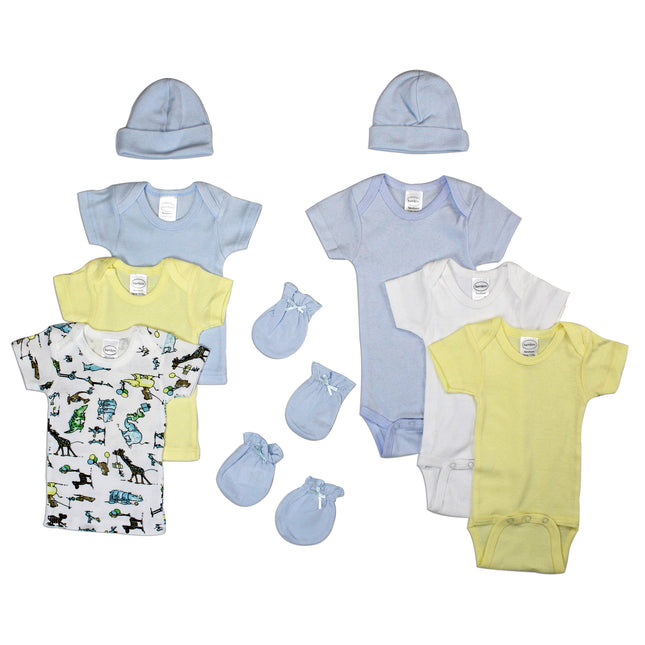 Newborn Baby Boys 10 Pc Layette Baby Shower Gift Set LS_0044