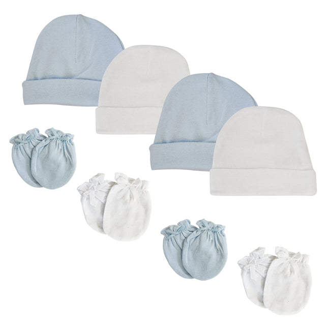 Baby Boys Caps and Infant MIttens - 8 pc Set NC_0256
