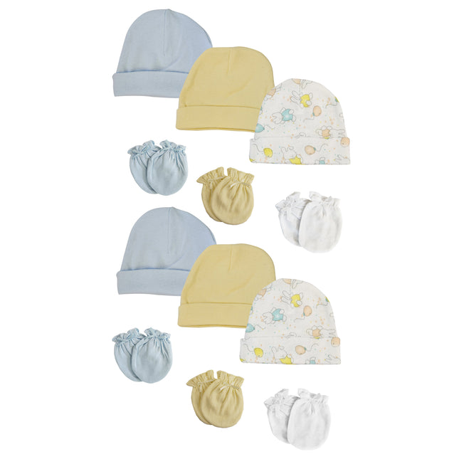 Boys Baby Caps and Mittens (Pack of 12) NC_0266