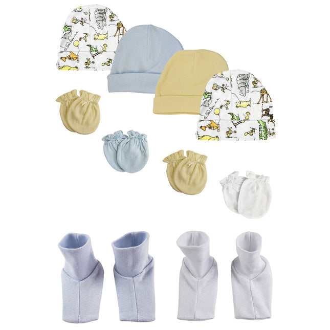 Boys Baby Caps, Booties and Mittens (Pack of 10) NC_0289