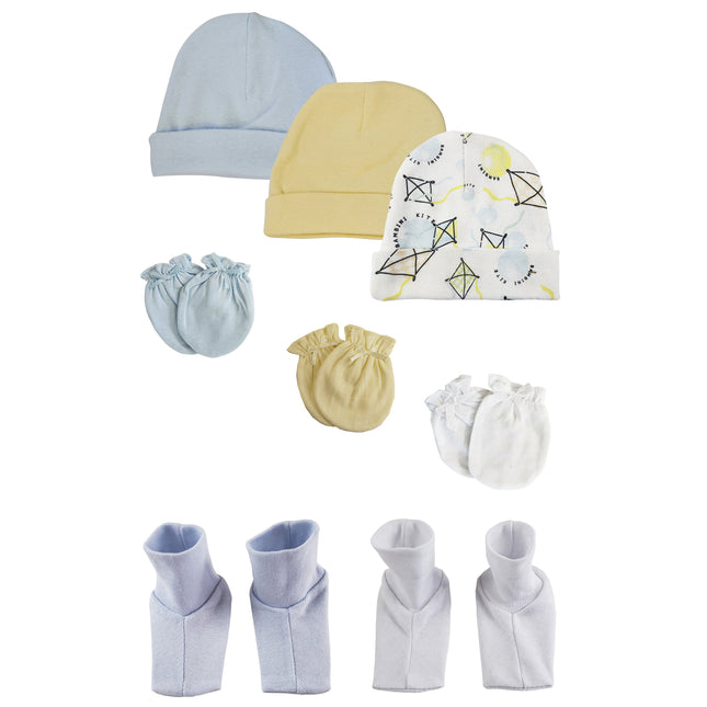 Baby Boys Caps, Booties and Mittens (Pack of 8) NC_0348