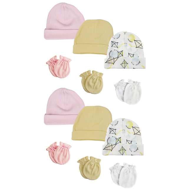 Baby Girls Caps and Mittens (Pack of 12) NC_0359