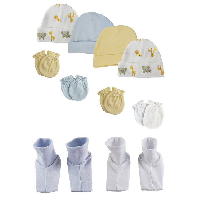 Baby Boys Caps, Booties and Mittens (Pack of 10) NC_0373