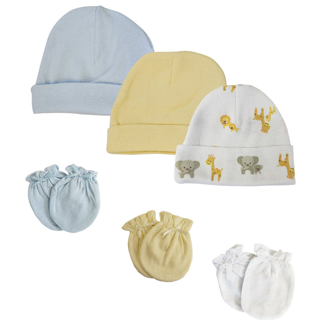 Baby Boys Caps and Mittens (Pack of 6) NC_0375