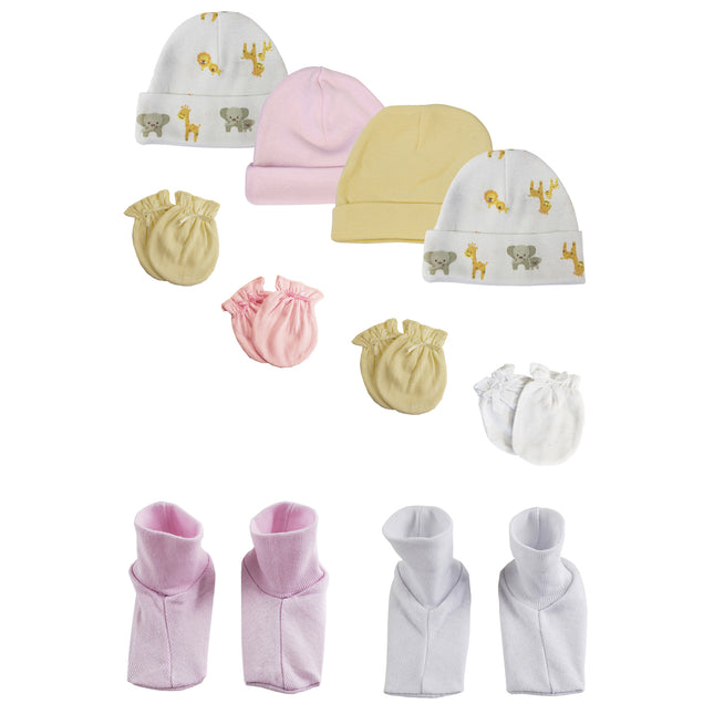 Baby Girls Caps, Booties and Mittens (Pack of 10) NC_0382