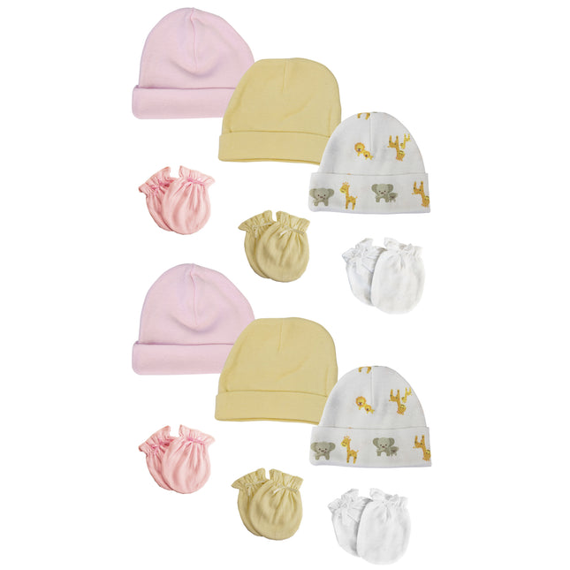 Baby Girls Caps and Mittens (Pack of 12) NC_0386