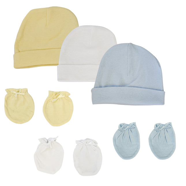 Baby Boys Caps and Mittens (Pack of 6) NC_0397