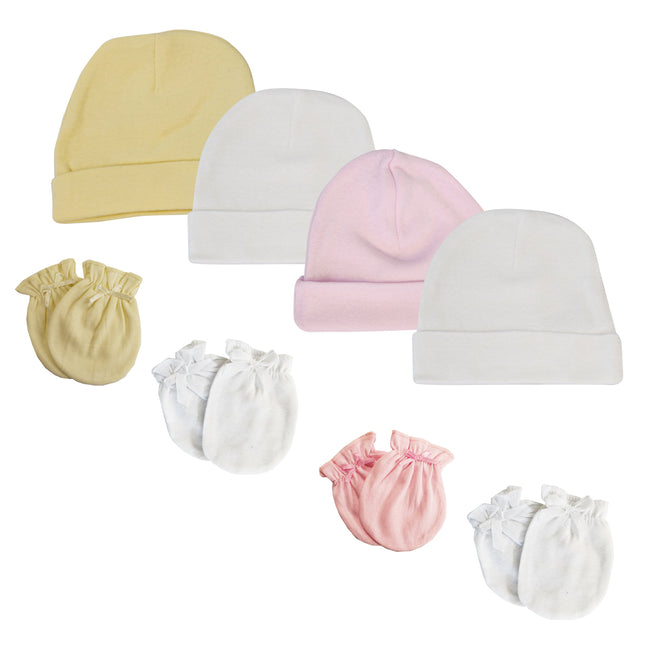 Baby Girls Caps and Mittens (Pack of 8) NC_0398
