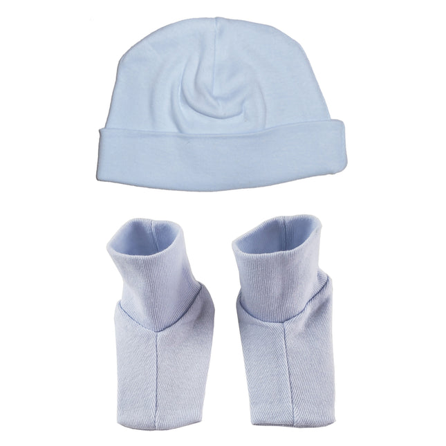 Baby Cap & Bootie Set - Blue 033BLUE