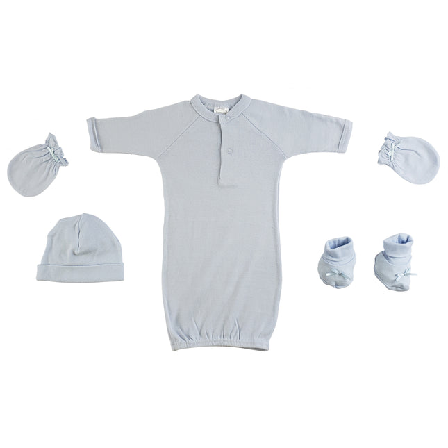Preemie Gown, Cap, Mittens and Booties - 4 pc Set CS_0062