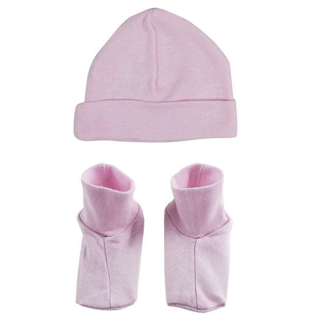 Baby Cap & Bootie Set - Pink 033PINK