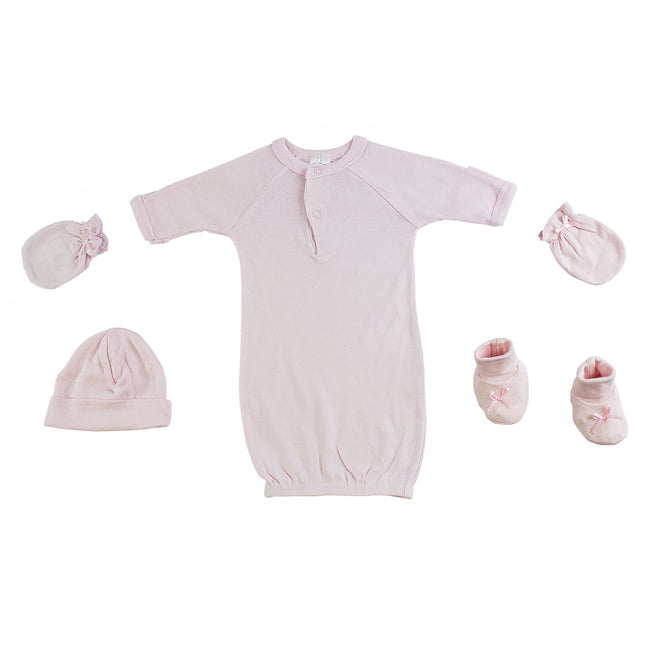 Preemie Gown, Cap, Mittens and Booties - 4 pc Set CS_0065