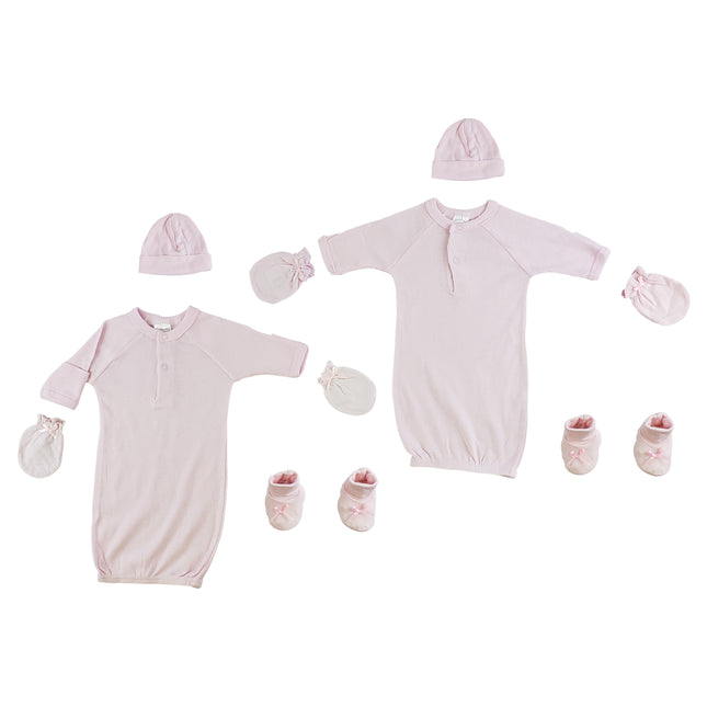 Preemie Gown, Cap, Mittens and Booties - 8 pc Set CS_0066