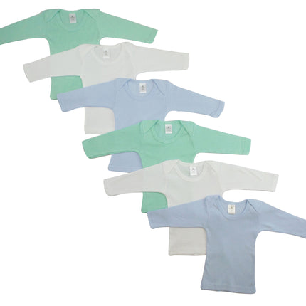 Boys Pastel Variety Long Sleeve Lap T-shirts  6 Pack 051_051