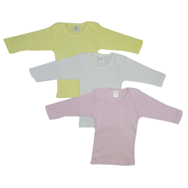 Girls Pastel Variety Long Sleeve Lap T-shirts 052Pack