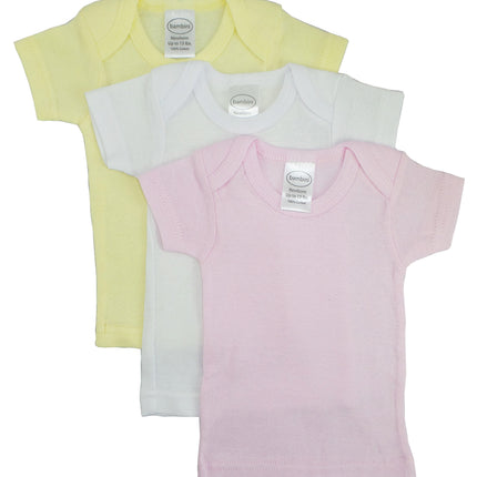 Girls Pastel Variety Short Sleeve Lap T-shirts - 3 Pack 057Pack