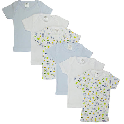 Girls Pastel Variety Short Sleeve Lap T-shirts 6 Pack 058_058