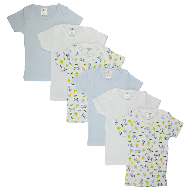 Girls Pastel Variety Short Sleeve Lap T-shirts 6 Pack 058_058