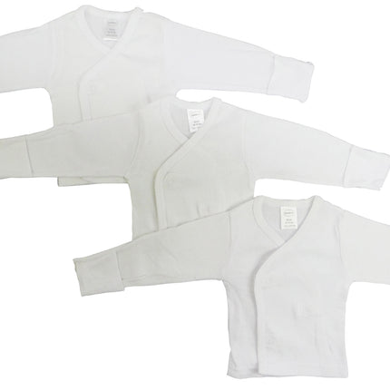 Long Sleeve Side Snap With Mittens - 3 Pack 071Pack