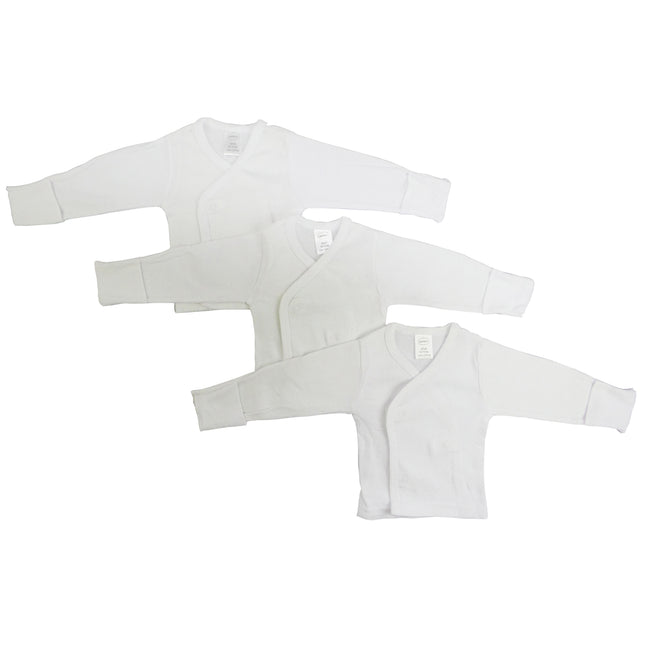 Long Sleeve Side Snap With Mittens - 3 Pack 071Pack