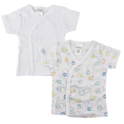 Infant Side Snap Short Sleeve Shirt - 2 Pack NC_0200