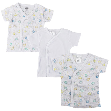 Infant Side Snap Short Sleeve Shirt - 3 Pack NC_0201