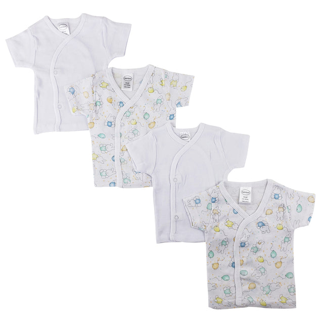 Infant Side Snap Short Sleeve Shirt - 4 Pack NC_0202