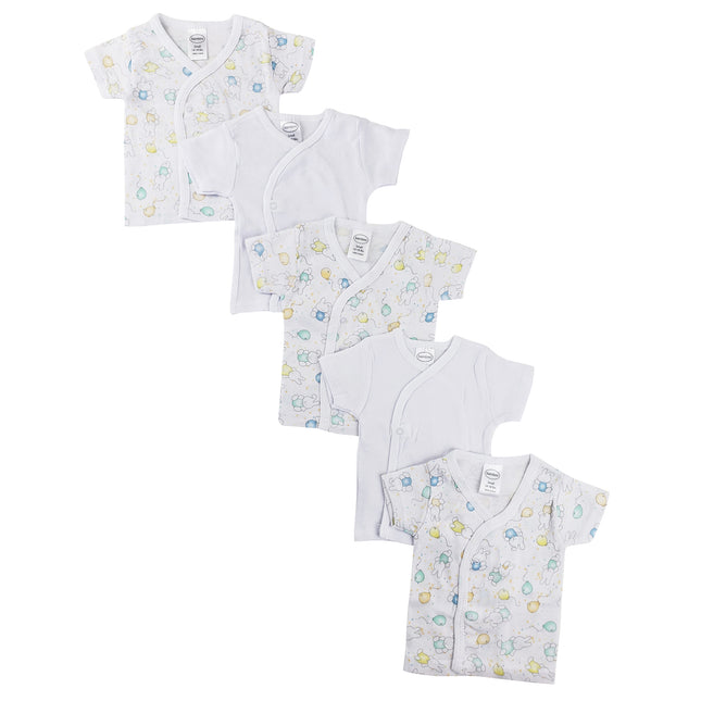 Infant Side Snap Short Sleeve Shirt - 5 Pack NC_0203