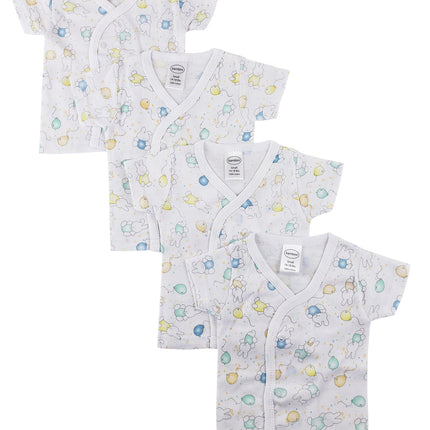 Infant Side Snap Short Sleeve Shirt - 4 Pack NC_0205