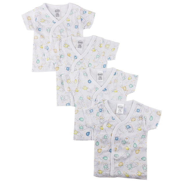 Infant Side Snap Short Sleeve Shirt - 4 Pack NC_0205