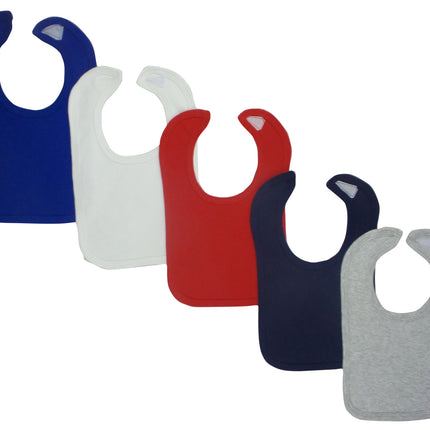 Grey Baby Bibs (Pack of 5) 1023-B-W-R-N-G-5