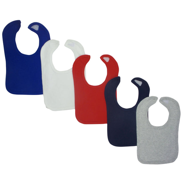 Grey Baby Bibs (Pack of 5) 1023-B-W-R-N-G-5